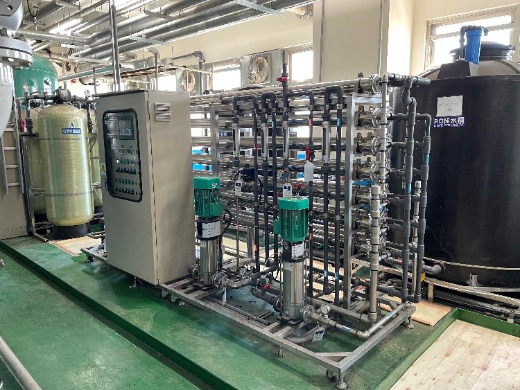 Two-pass RO and CEDI pure water system for automotive electronics