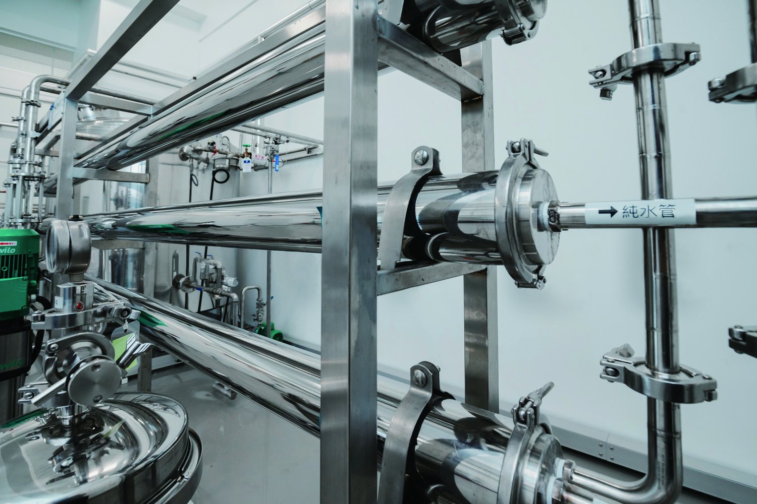 BPE sanitary stainless piping for pharmaceutical ultrapure water