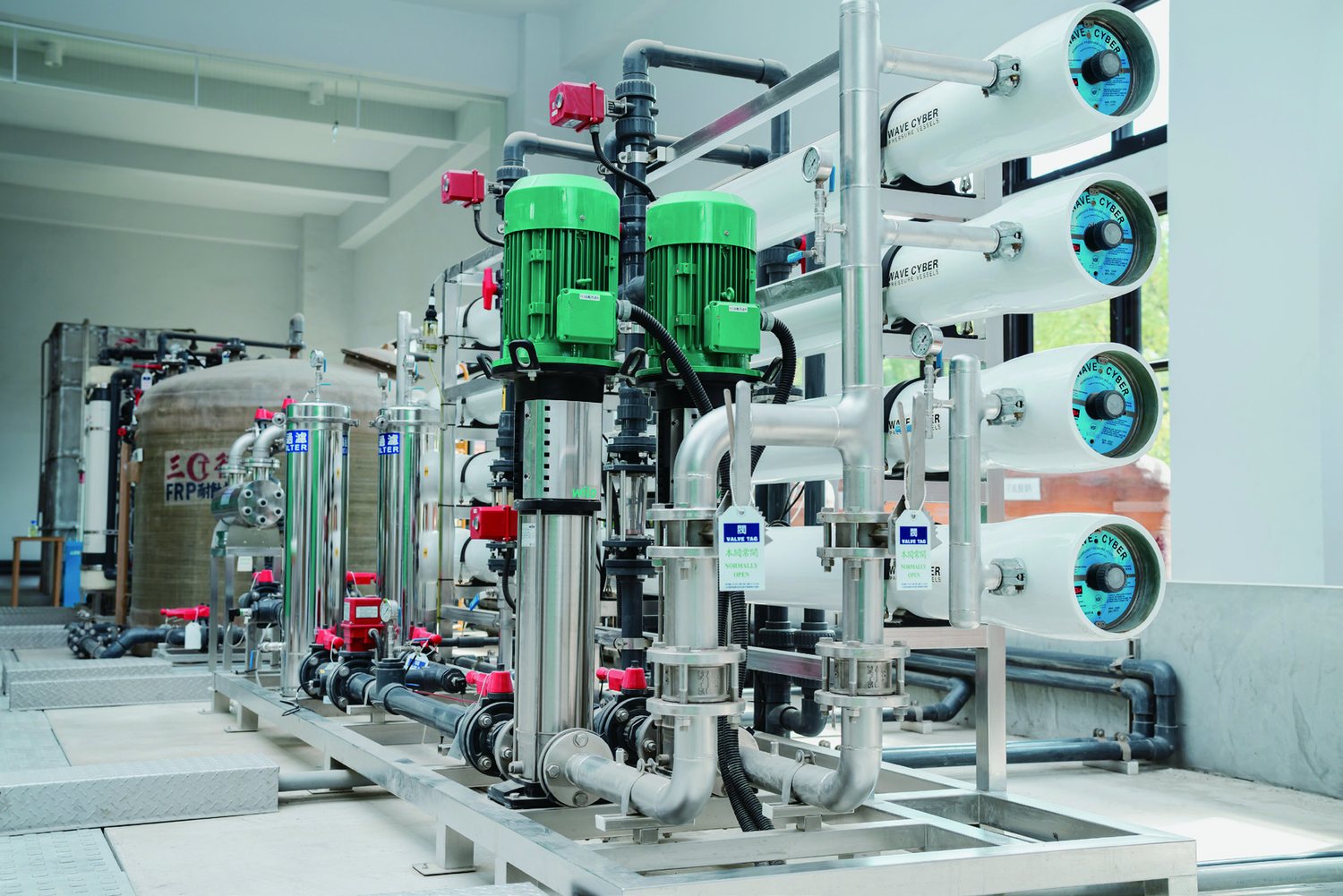 Reverse osmosis skid at the Taiwan Water Corporation advanced treatment training park